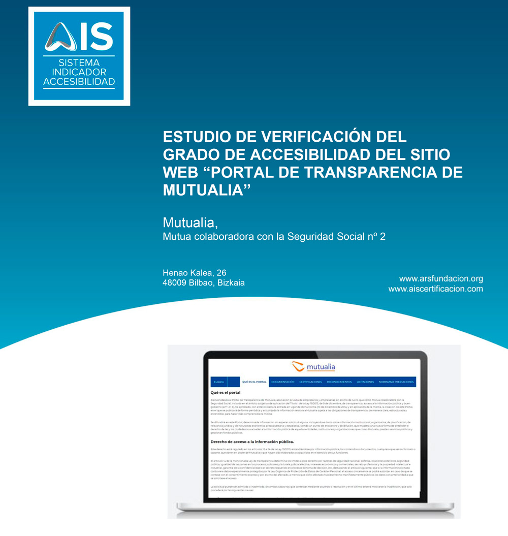 Estudio de verificación del grado de accesibilidad