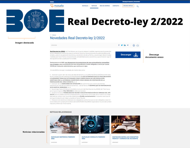 Detalle de cada noticia