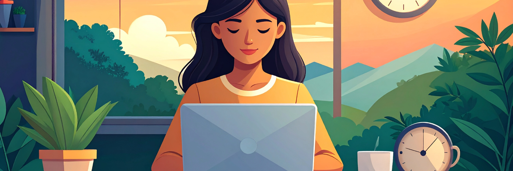 trabajadora con portatil