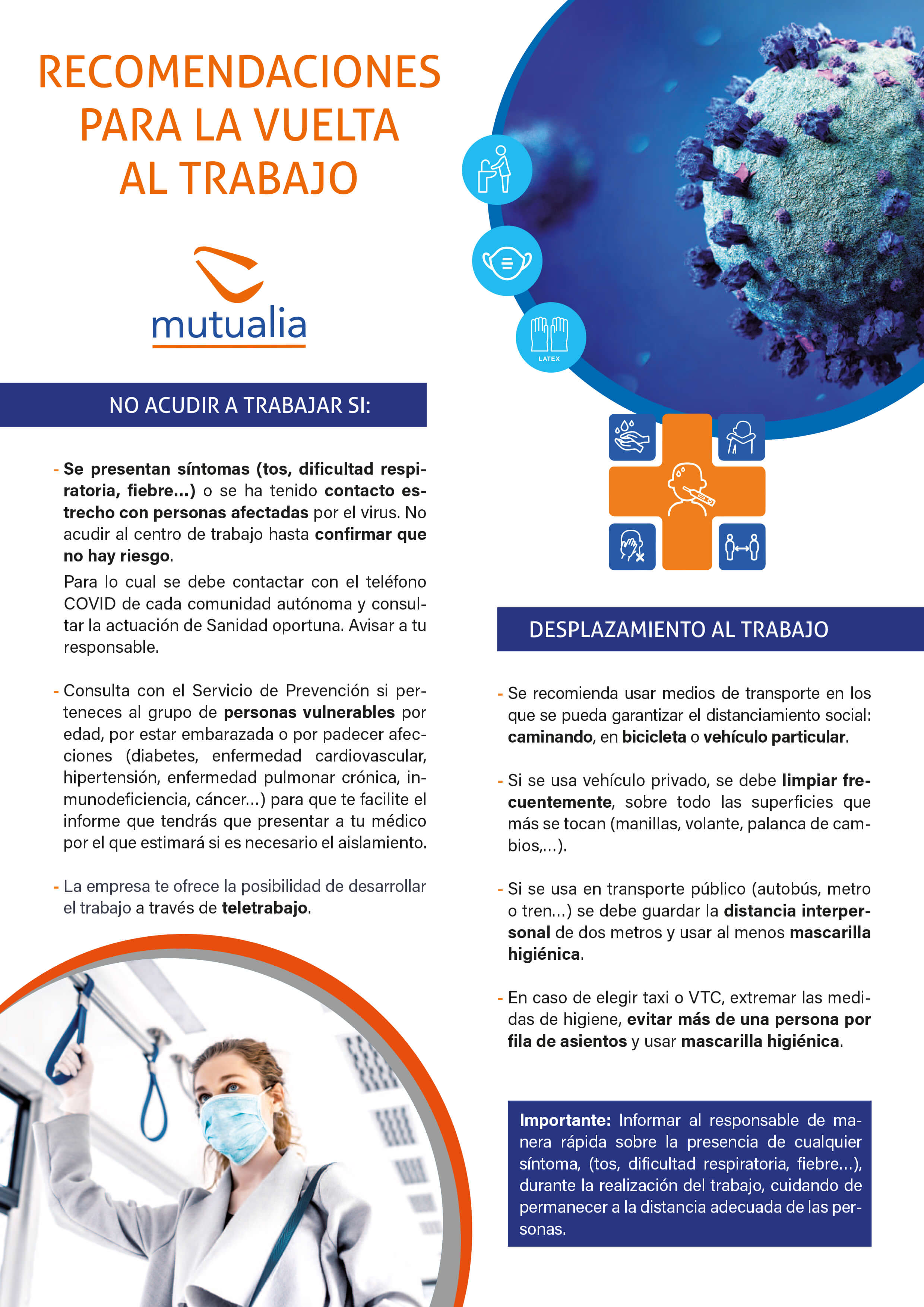 Recomendaciones para la vuelta al trabajo