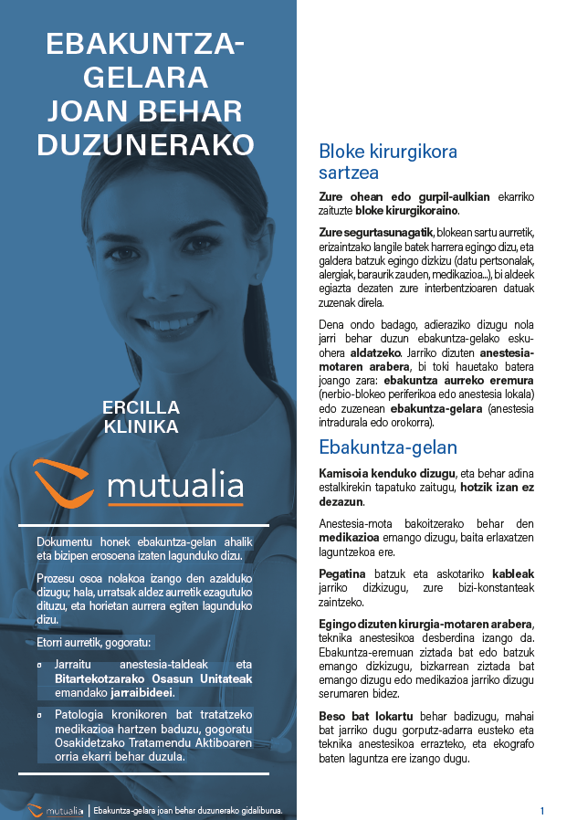 Ebakuntza gela gida ercilla